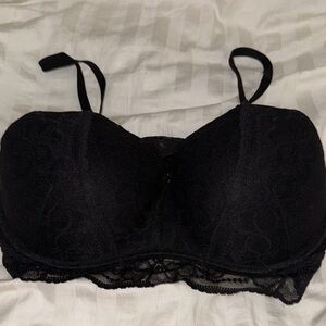 Victoria's Secret Black Lace Trim Bra
